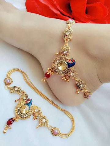 Elegant  Charm Stone Studded Anklet (payal-1)
