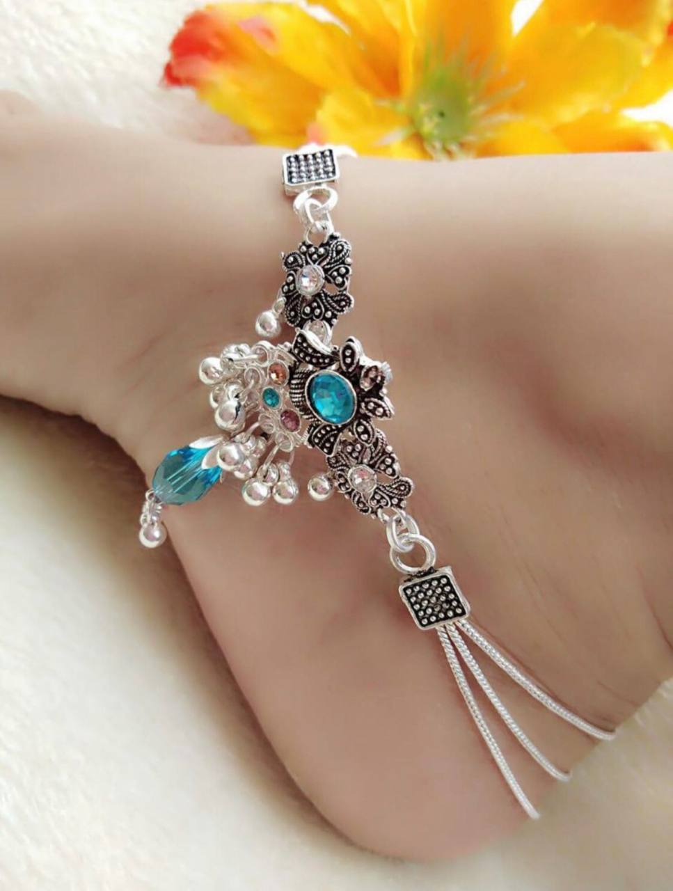 Elegant  Charm Stone Studded Anklet (payal-2)