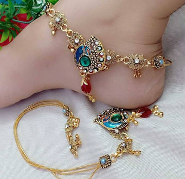 Elegant  Charm Stone Studded Anklet (payal-4)