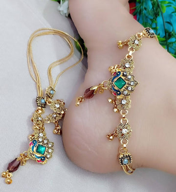 Elegant  Charm Stone Studded Anklet (payal-5)