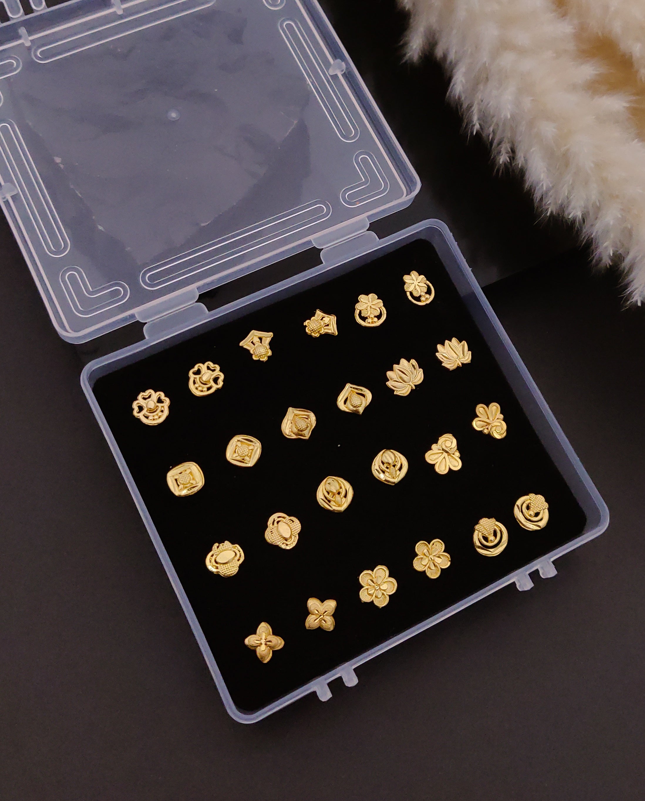 12-Pair Fashion Stud Earrings Set for Women & Girls(CARD -7)