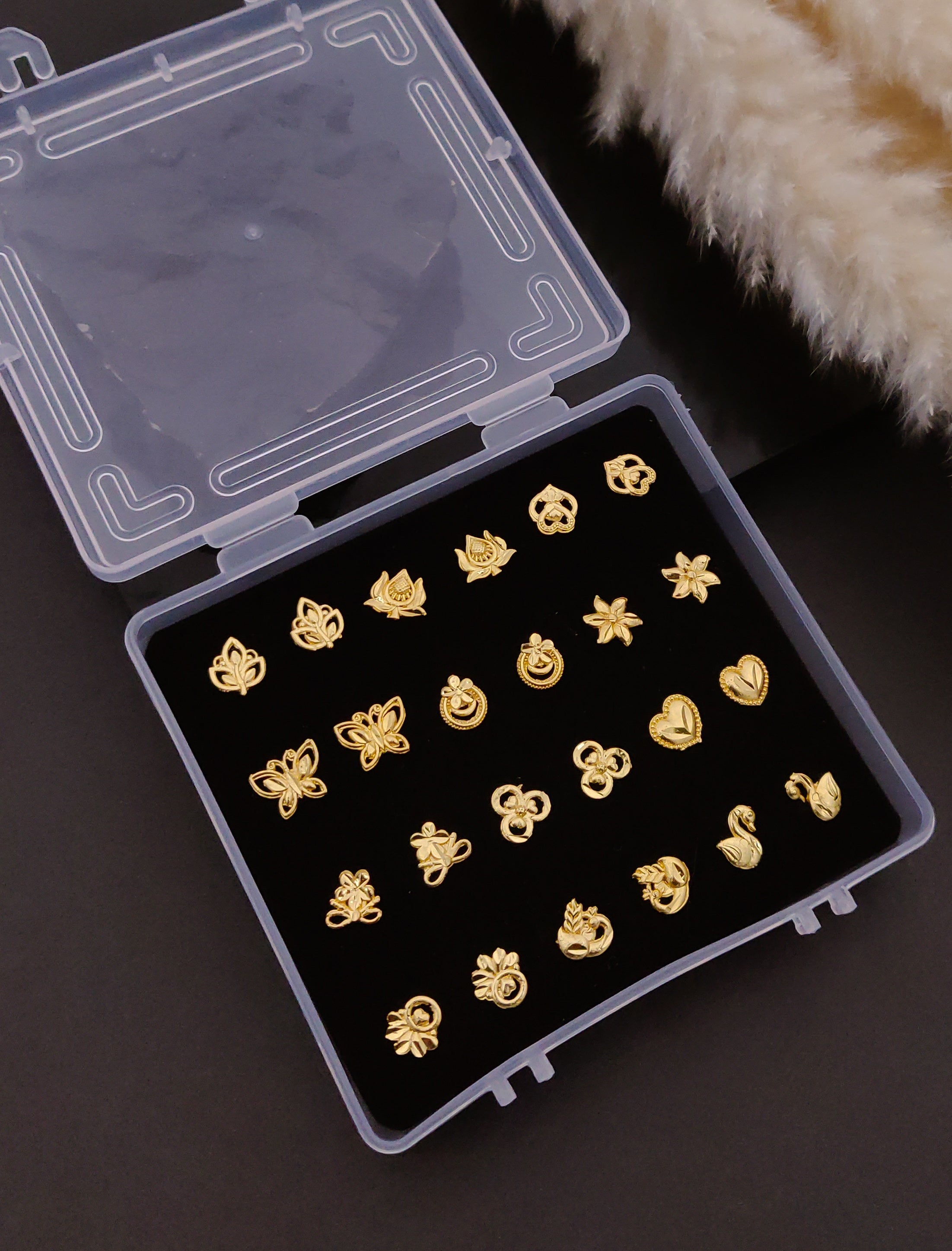 12-Pair Fashion Stud Earrings Set for Women & Girls(CARD-8)