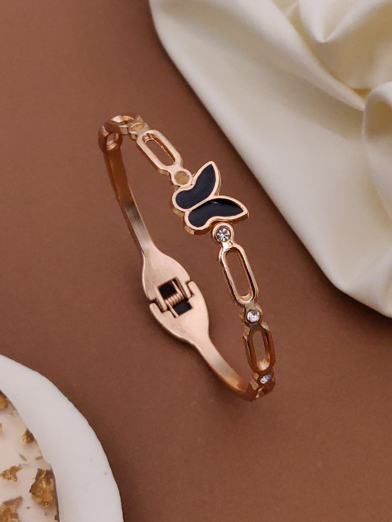 Modern Rose Gold Free Size Fashion Bracelet (BG3 RG)