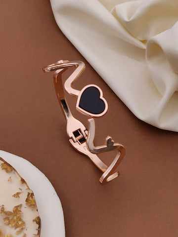 Modern Rose Gold Free Size Fashion Bracelet (BG6 RG)