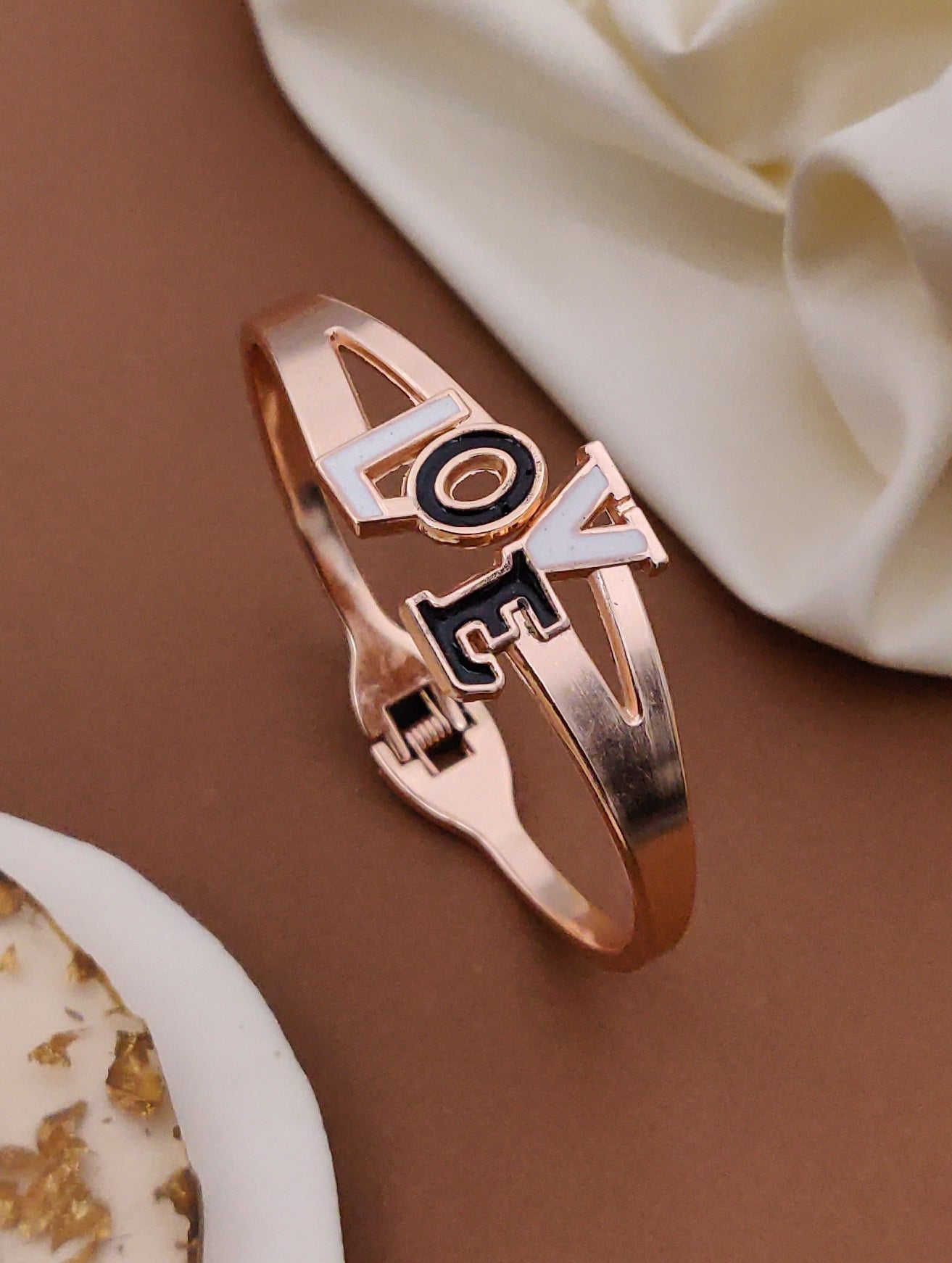 Modern Rose Gold Free Size Fashion Bracelet (BG16 RG)