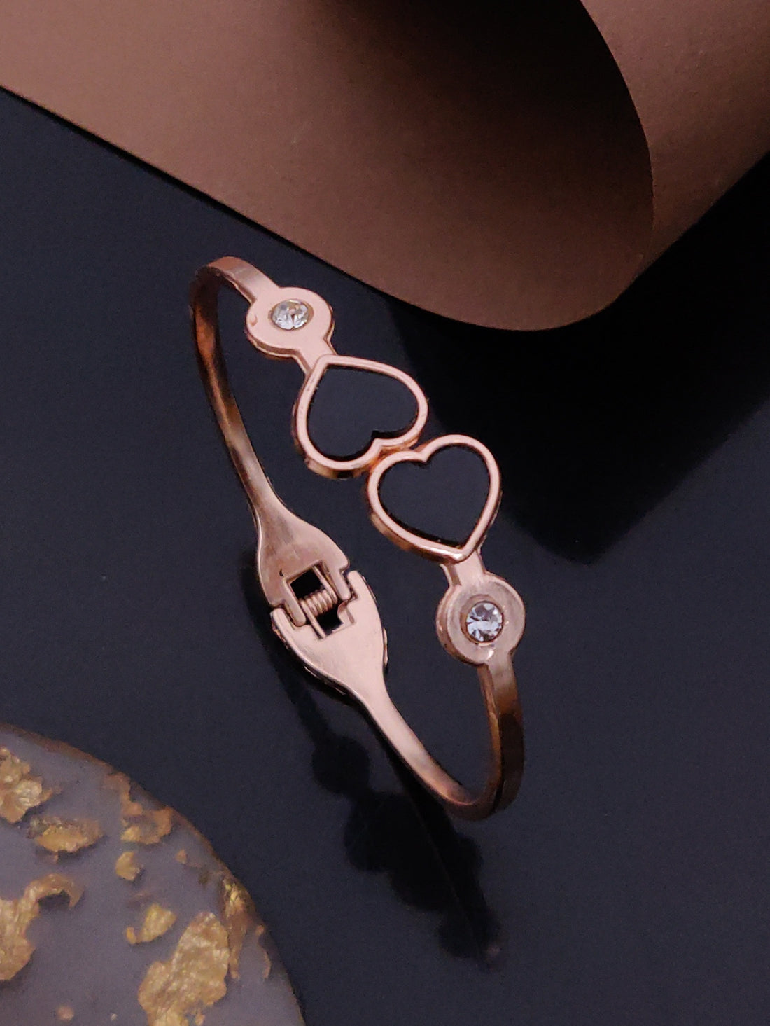 Modern Rose Gold Free Size Fashion Bracelet (BG22 RG)
