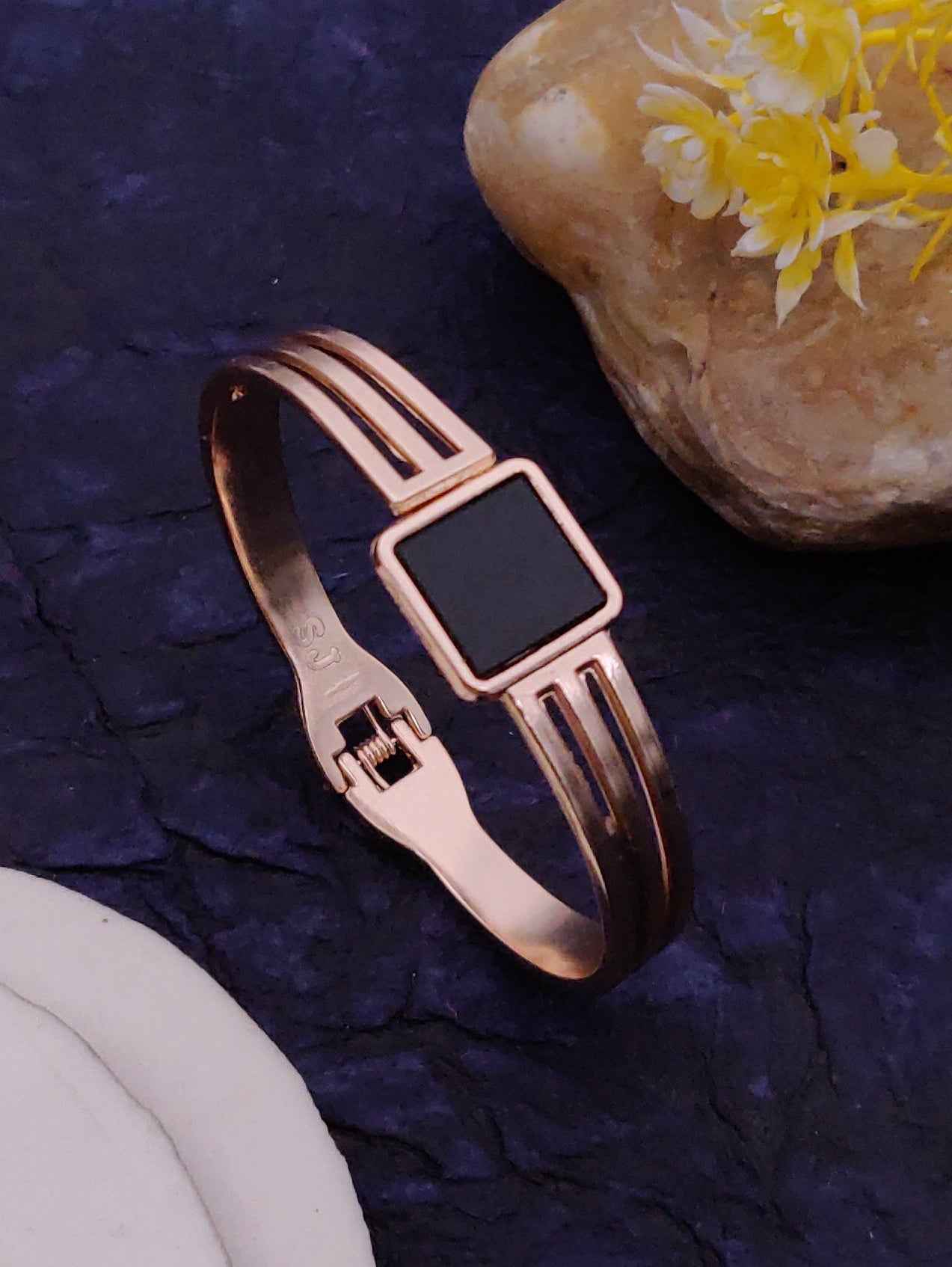 Modern Rose Gold Free Size Fashion Bracelet (BG19 RG)