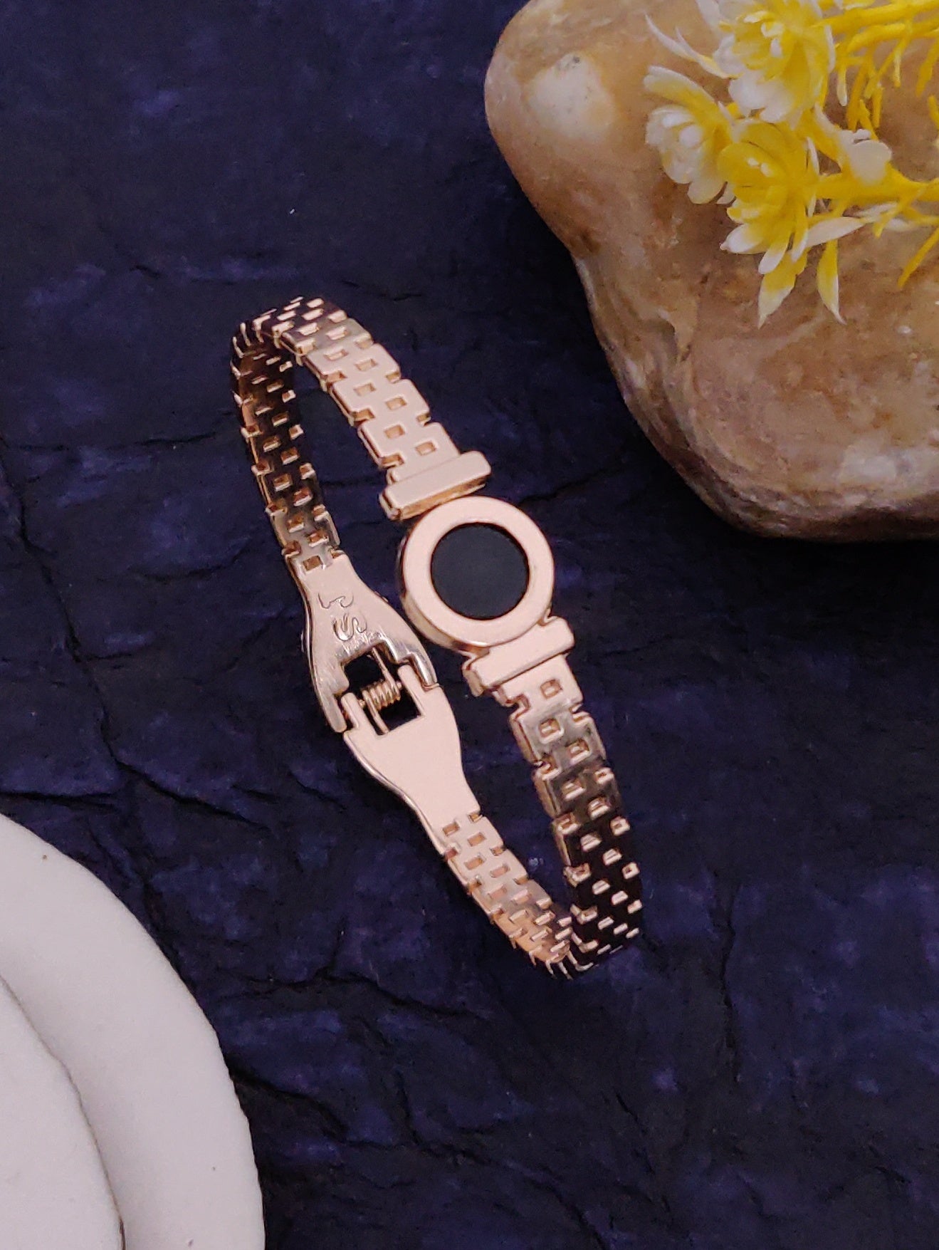 Modern Rose Gold Free Size Fashion Bracelet (BG24 RG)