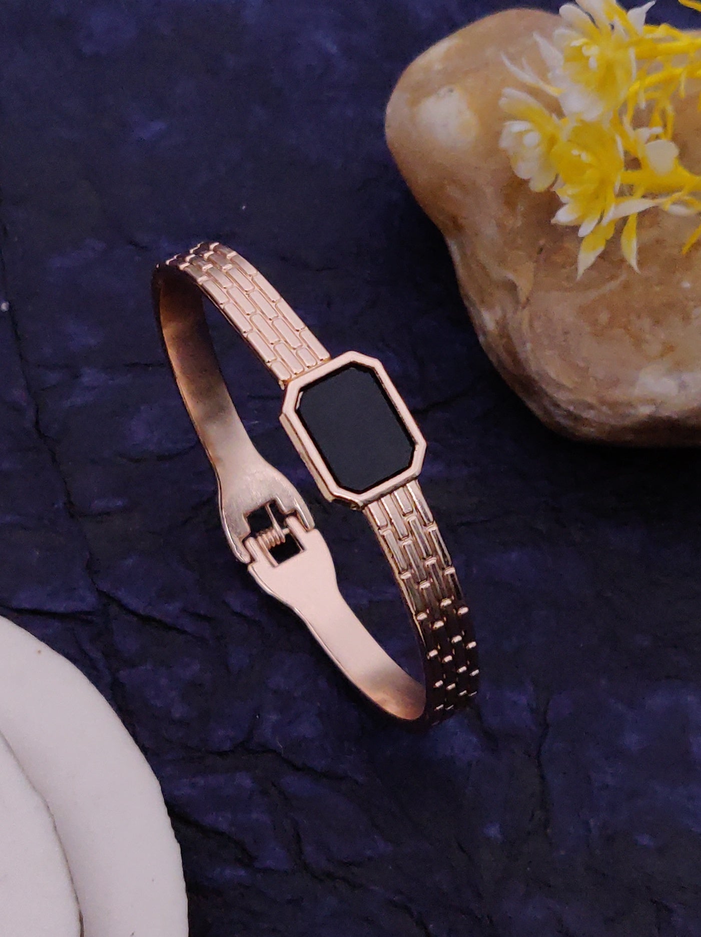 Modern Rose Gold Free Size Fashion Bracelet (BG23 RG)