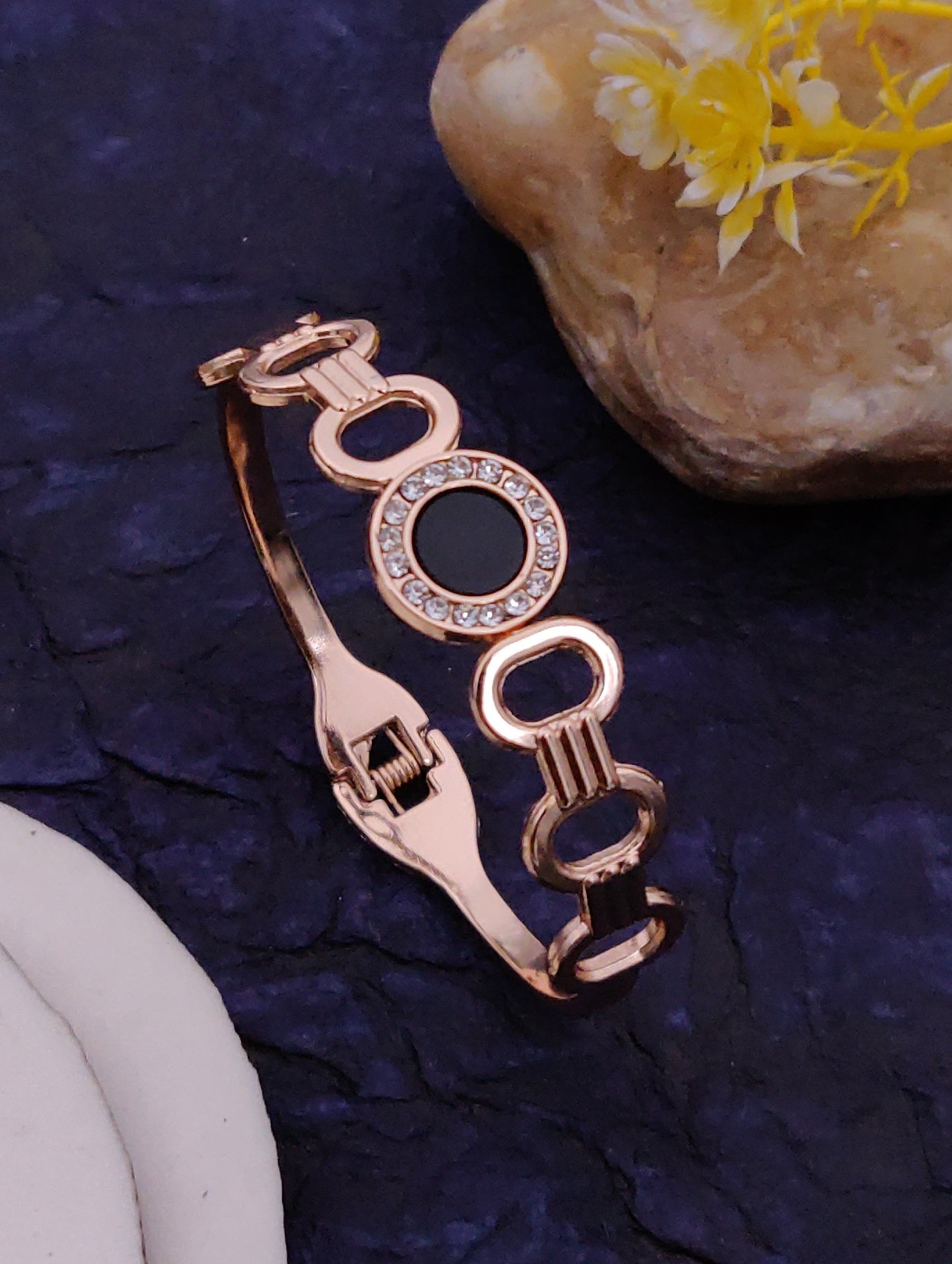 Modern Rose Gold Free Size Fashion Bracelet (BG20 RG)