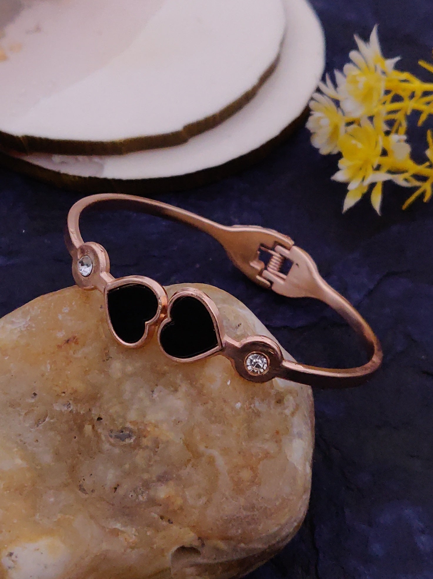 Modern Rose Gold Free Size Fashion Bracelet (BG22 RG)