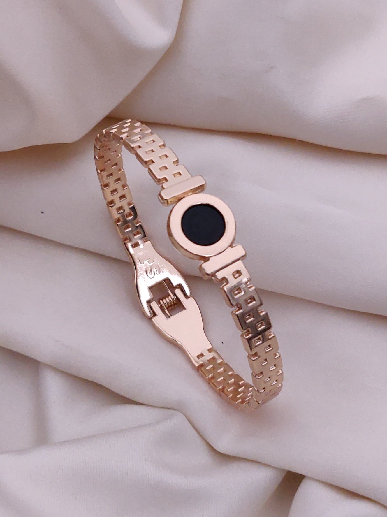 Modern Rose Gold Free Size Fashion Bracelet (BG24 RG)