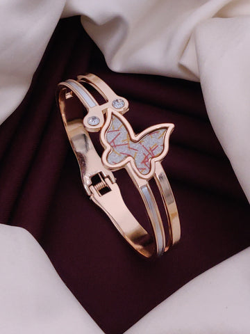 Modern Rose Gold Free Size Fashion Bracelet (BG18 RG)