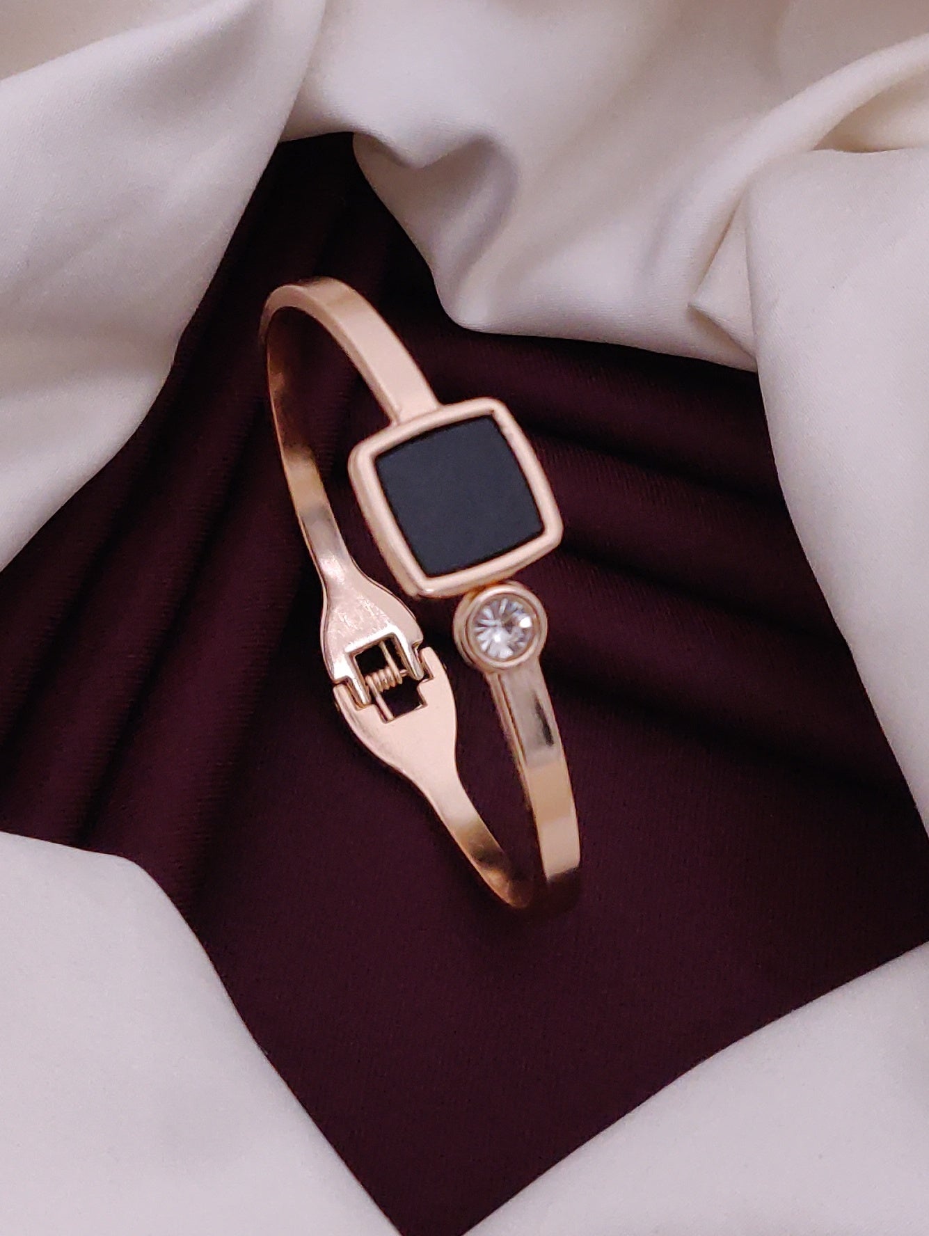 Modern Rose Gold Free Size Fashion Bracelet (BG21 RG)
