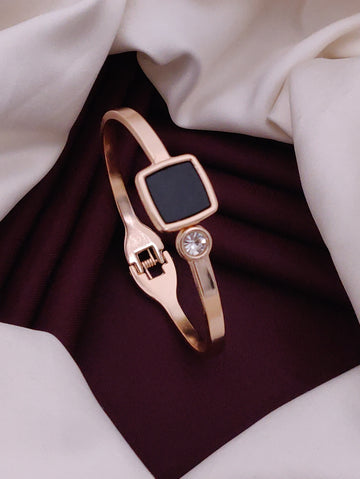 Modern Rose Gold Free Size Fashion Bracelet (BG21 RG)