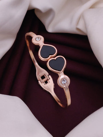 Modern Rose Gold Free Size Fashion Bracelet (BG22 RG)