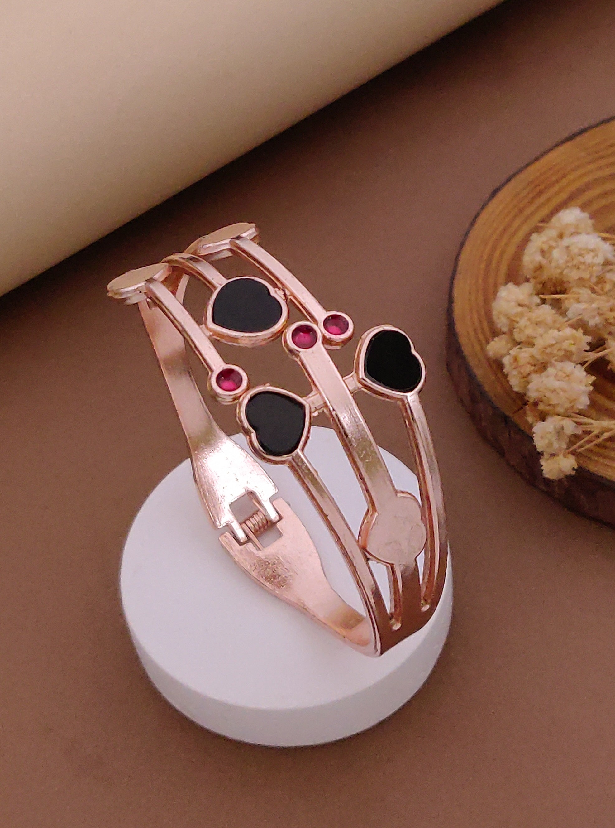 Modern Rose Gold Free Size Fashion Bracelet (BG29 RG)