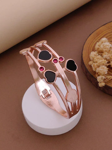 Modern Rose Gold Free Size Fashion Bracelet (BG29 RG)