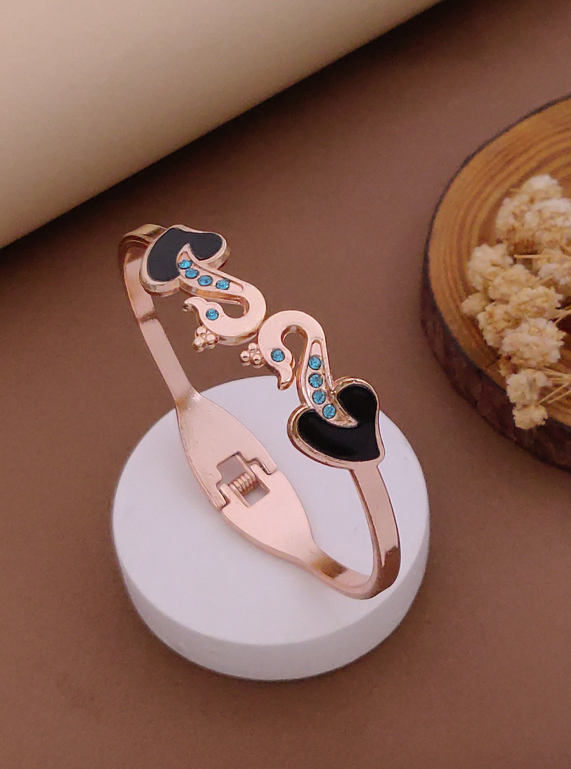 Modern Rose Gold Free Size Fashion Bracelet (BG28 RG)