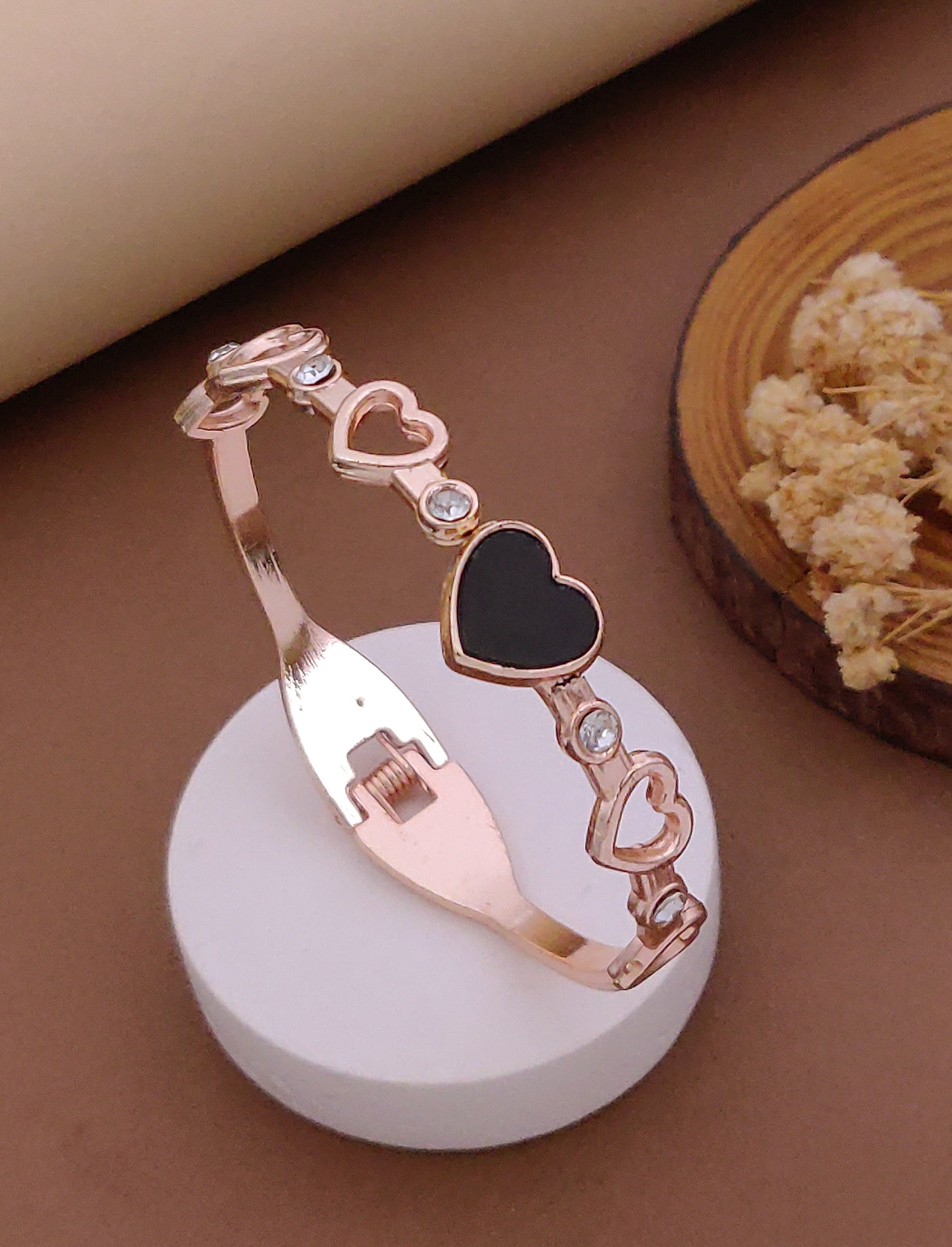 Modern Rose Gold Free Size Fashion Bracelet (BG26 RG)