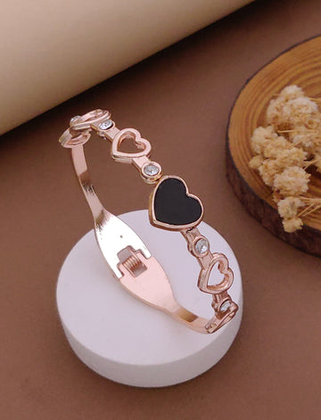 Modern Rose Gold Free Size Fashion Bracelet (BG26 RG)