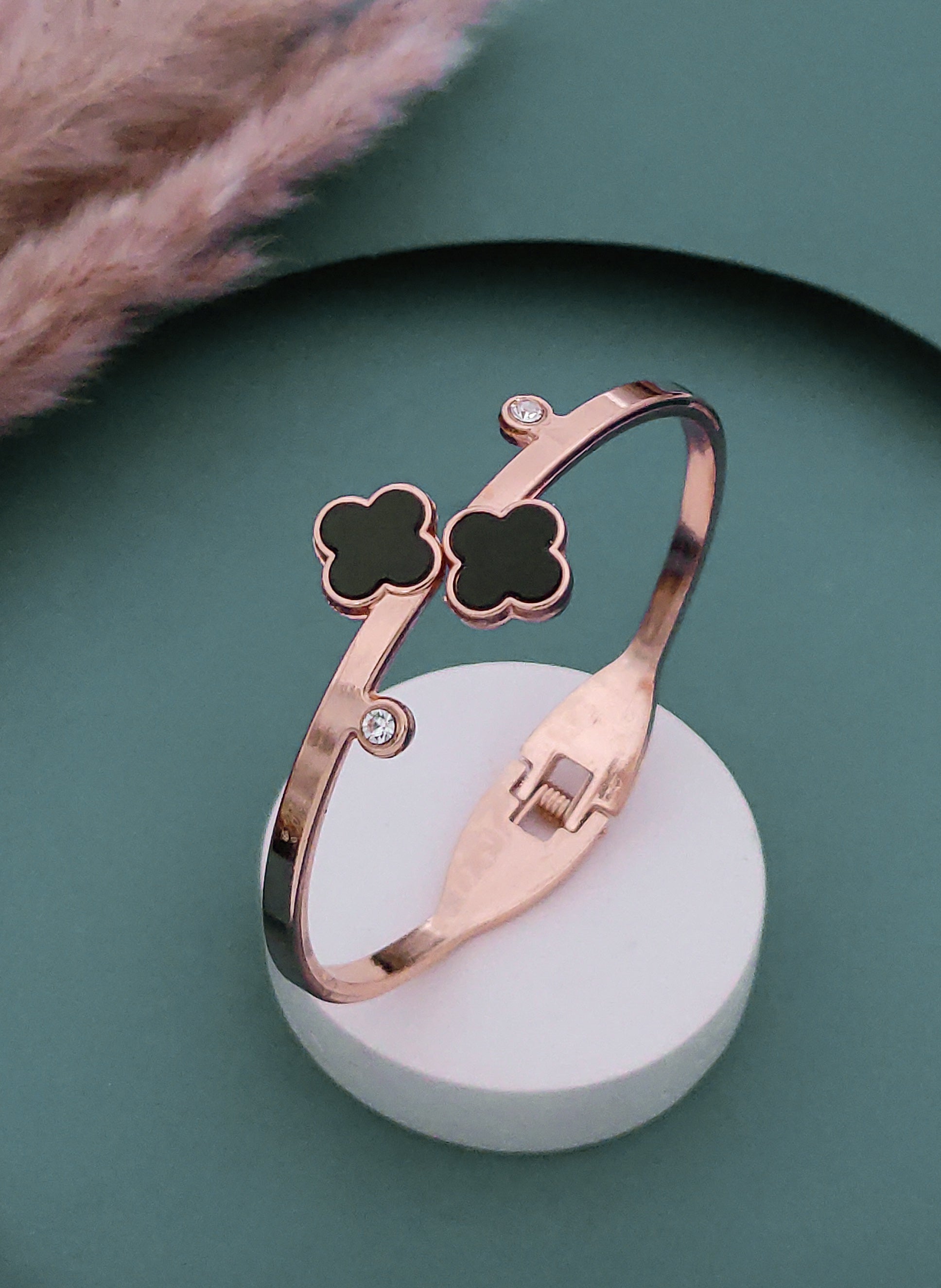 Modern Rose Gold Free Size Fashion Bracelet (BG27 RG)