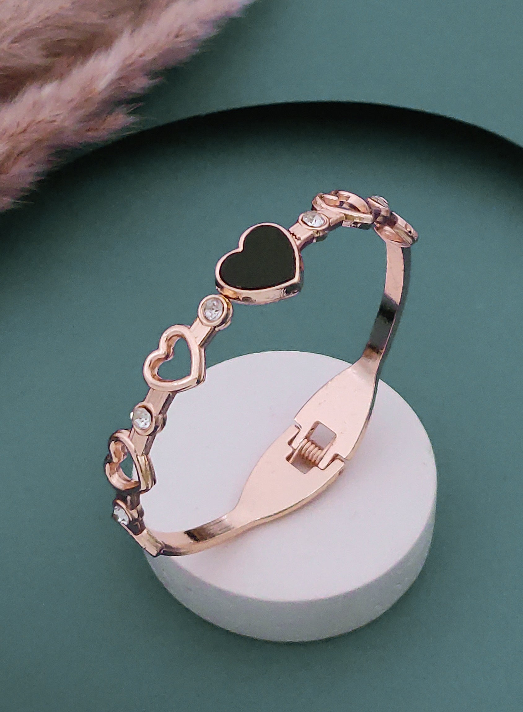 Modern Rose Gold Free Size Fashion Bracelet (BG26 RG)