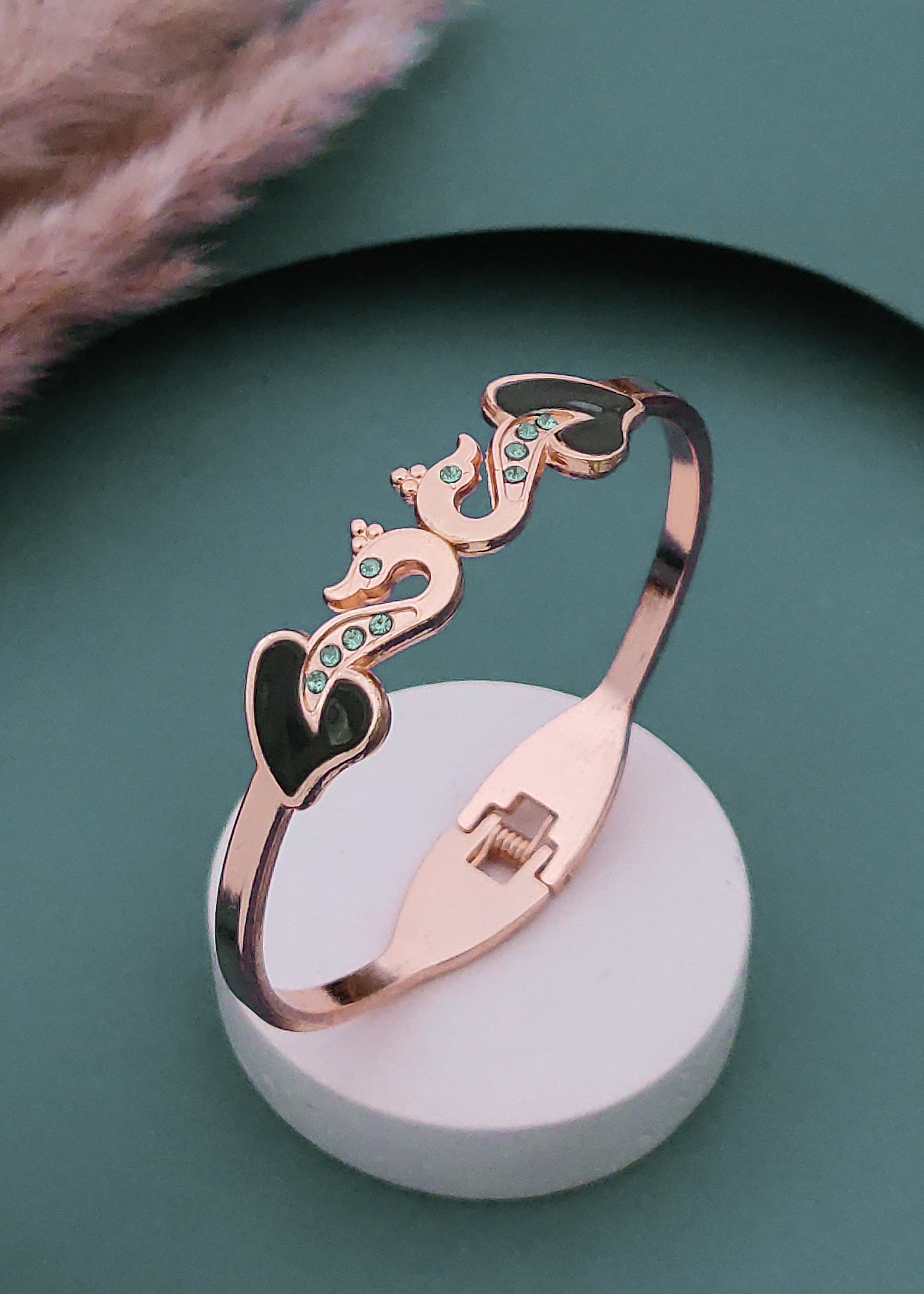 Modern Rose Gold Free Size Fashion Bracelet (BG28 RG)