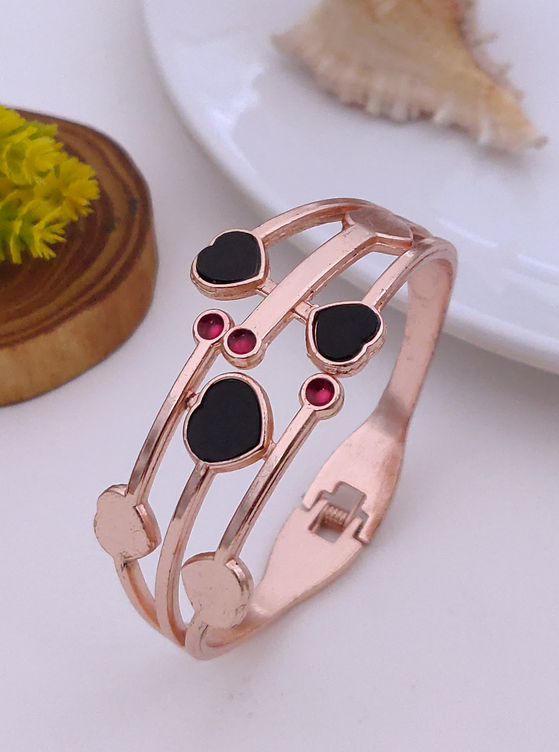 Modern Rose Gold Free Size Fashion Bracelet (BG29 RG)