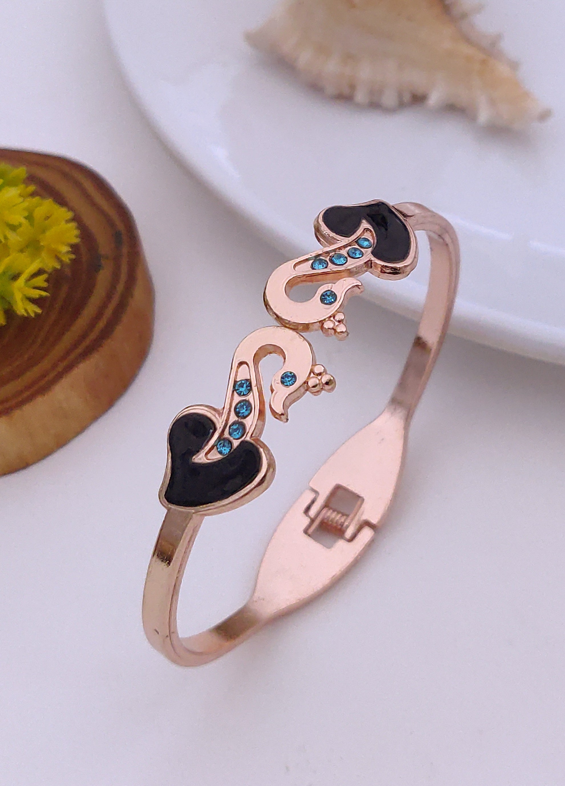 Modern Rose Gold Free Size Fashion Bracelet (BG28 RG)