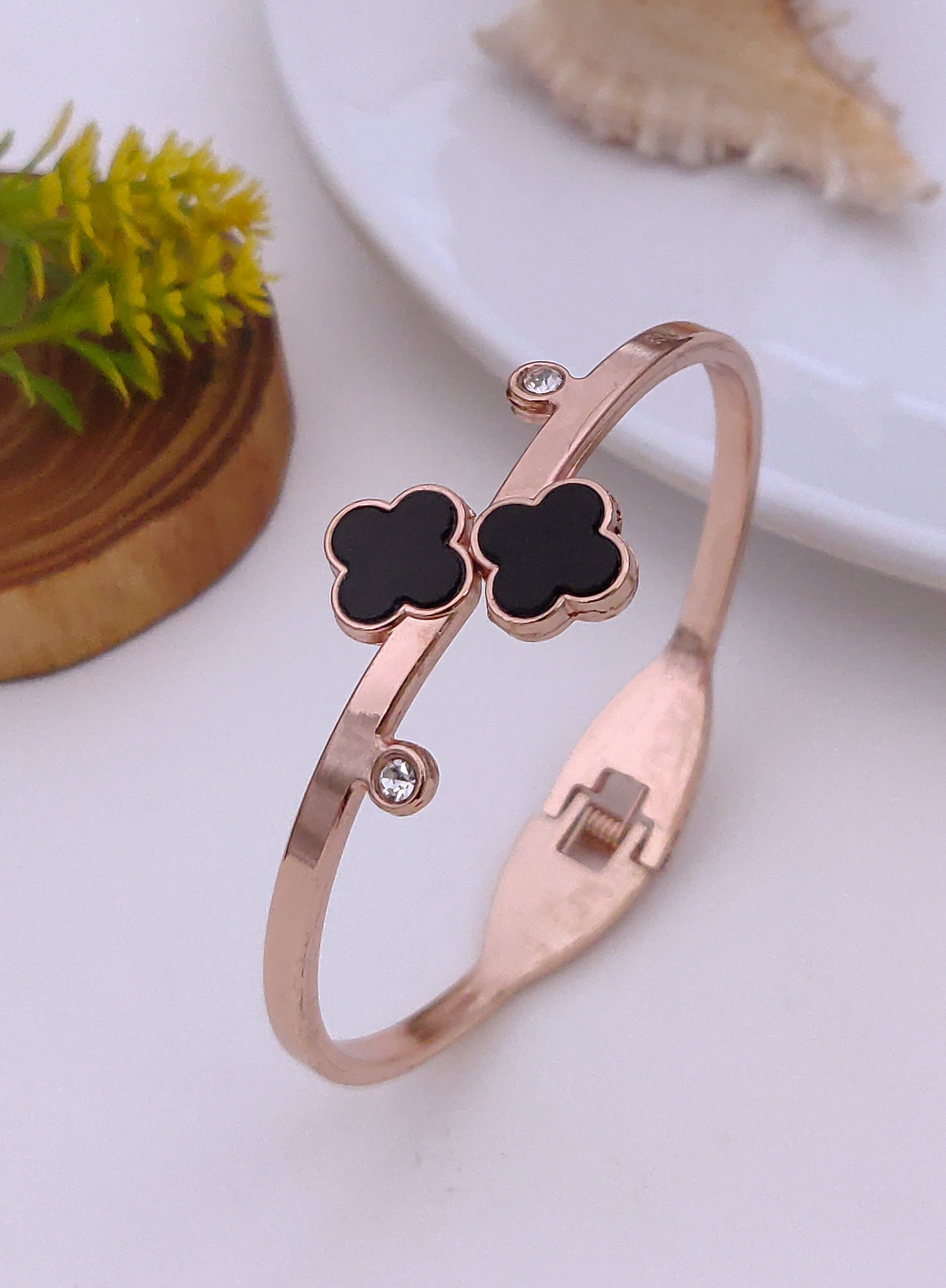 Modern Rose Gold Free Size Fashion Bracelet (BG27 RG)