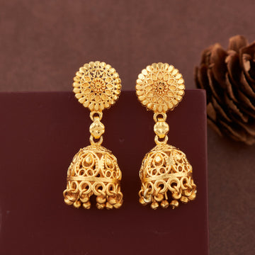 Designer Traditional Jhumka Earrings with Intricate Detailing (JK28)