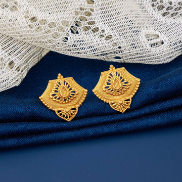 Traditional Gold Plated Designer Stud Earrings for Women (K1)