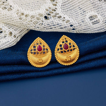 Traditional Gold Plated Designer Stud Earrings for Women (K3)