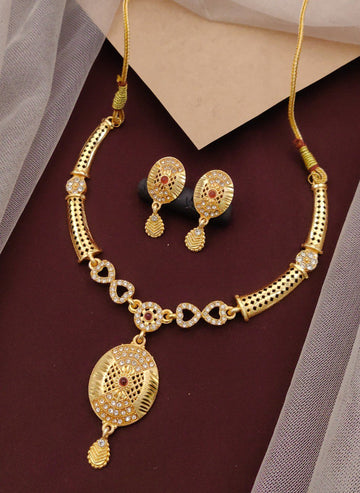 Premium American Diamond Necklace Set with Earrings (MGS-1)