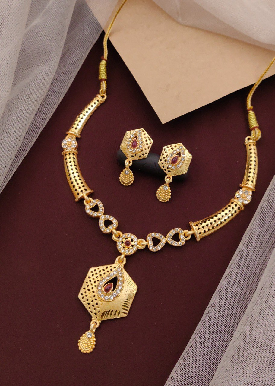Premium American Diamond Necklace Set with Earrings (MGS-10)