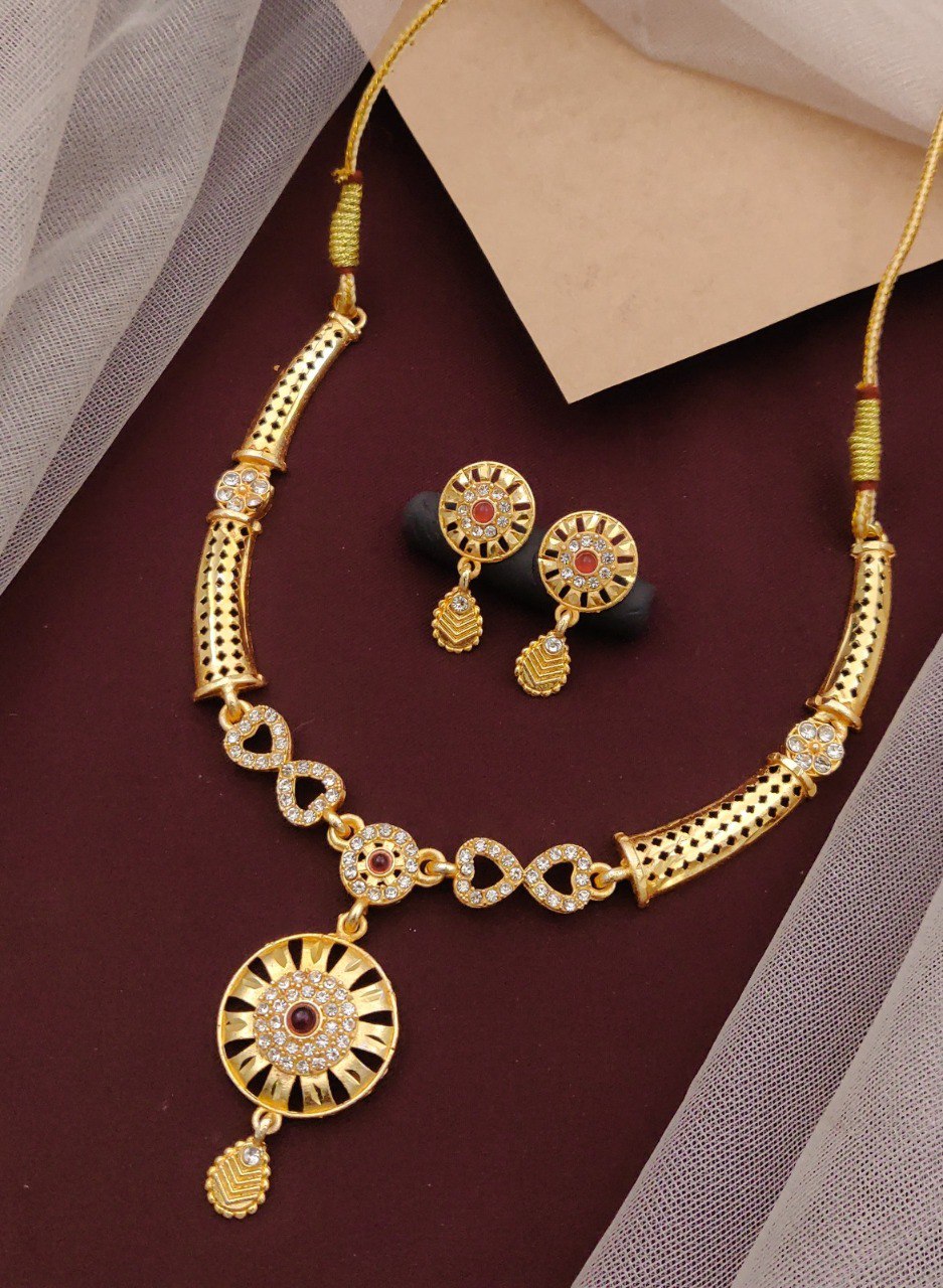 Premium American Diamond Necklace Set with Earrings (MGS-11)