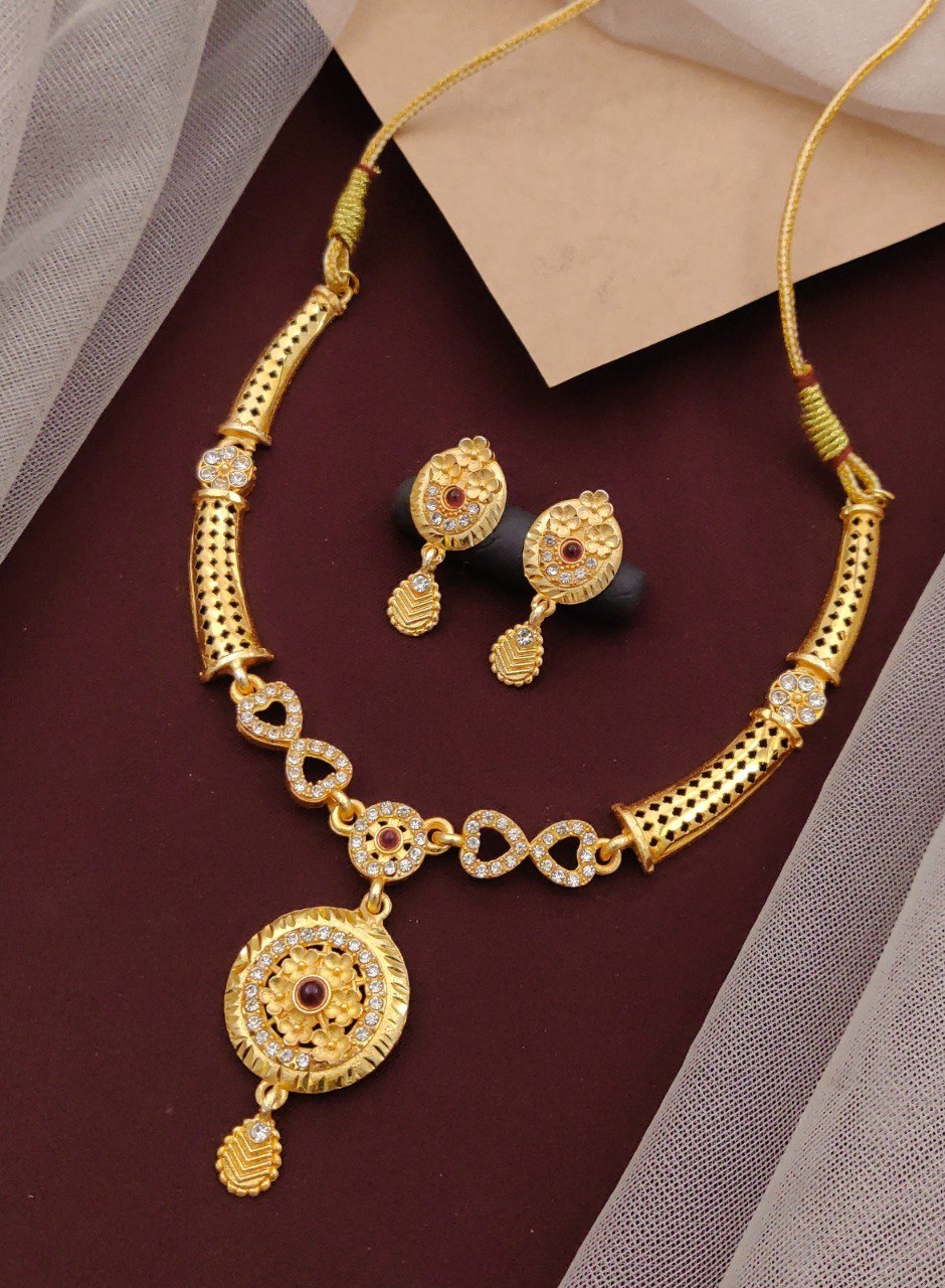 Premium American Diamond Necklace Set with Earrings (MGS-13)