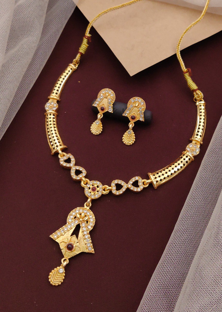 Premium American Diamond Necklace Set with Earrings (MGS-15)