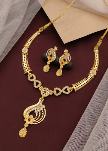 Premium American Diamond Necklace Set with Earrings (MGS-2)