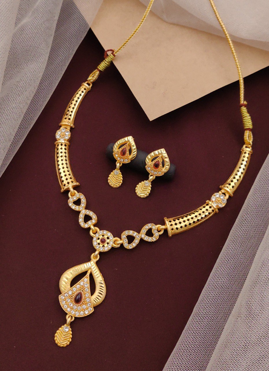 Premium American Diamond Necklace Set with Earrings (MGS-3)