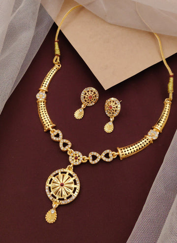 Premium American Diamond Necklace Set with Earrings (MGS-7)