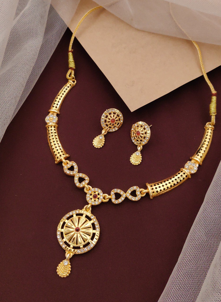 Premium American Diamond Necklace Set with Earrings (MGS-7)