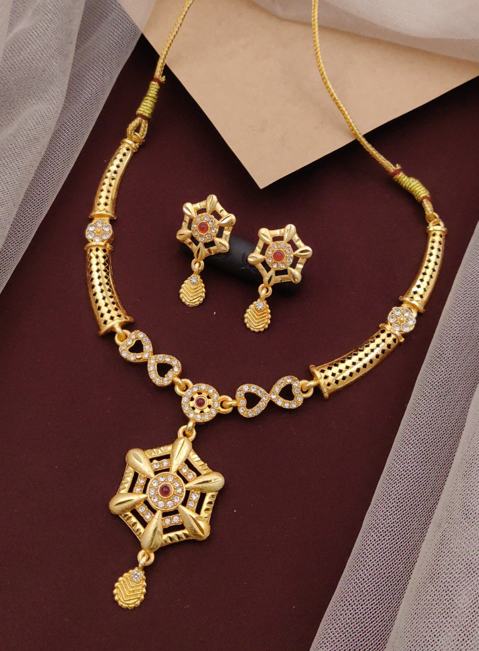 Premium American Diamond Necklace Set with Earrings (MGS-8)