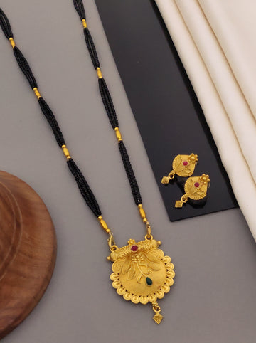 Antique Finish Mangalsutra with Matching Ethnic Earrings (MS108 p-CCD)
