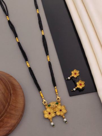 Antique Finish Mangalsutra with Matching Ethnic Earrings (MS118 p-CCD)