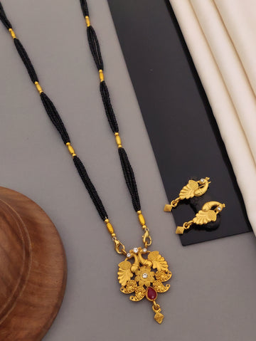 Antique Finish Mangalsutra with Matching Ethnic Earrings (MS13 p-CCD)