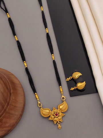 Antique Finish Mangalsutra with Matching Ethnic Earrings (MS14 p-CCD)