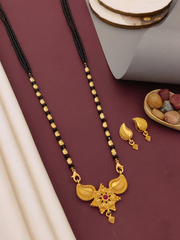 Antique Finish Mangalsutra with Matching Ethnic Earrings (MS14 p-SCD)
