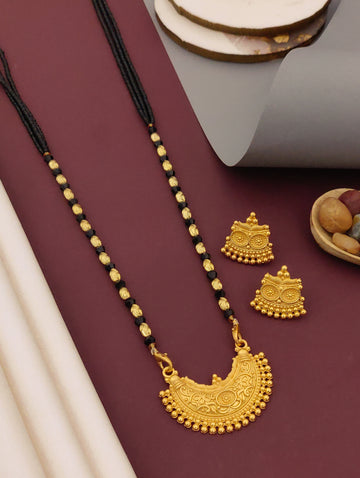 Elegant Ethnic Mangalsutra Necklace Set for Women (MS1P-scd)